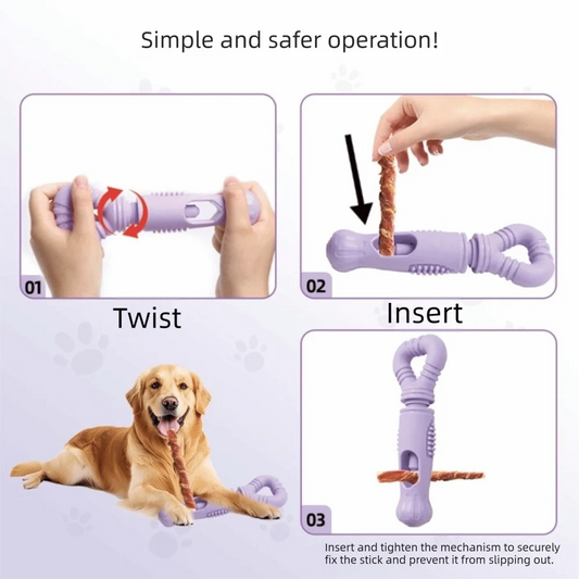 New Rotating Design Dogs Chew Stick Easy to Clean Soft Dogs Aviod Choking Rotating Food Container All Breeds Peaceful Pleasures Health and Wellness