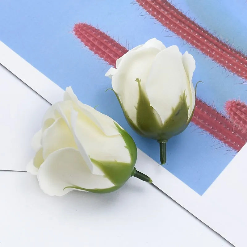 Artificial Soap Rose Flowers 50/100 Pcs – Wedding DIY Decor