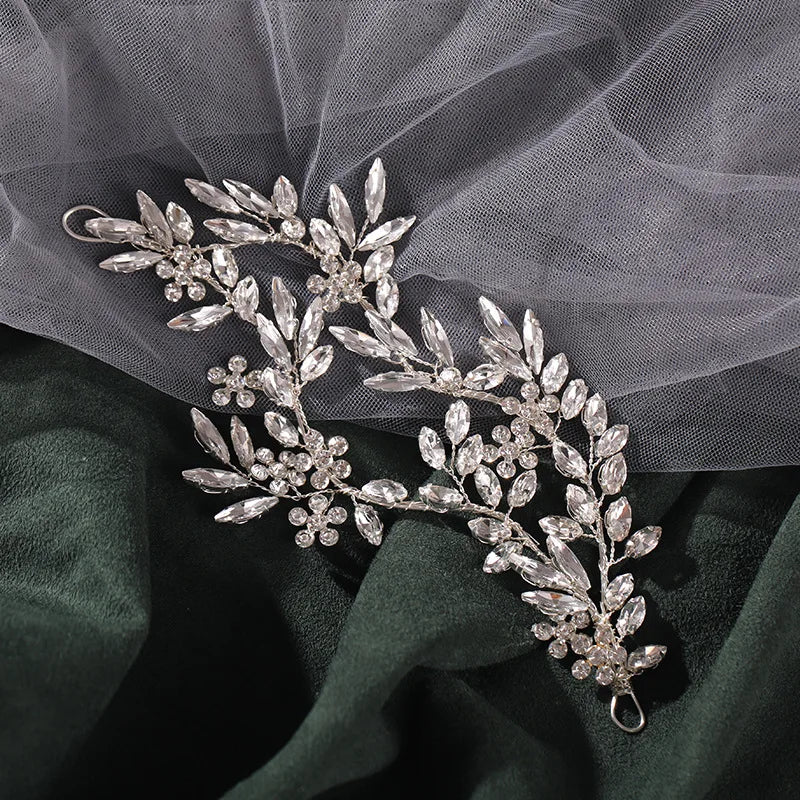 Rhinestone Hair Piece Inlaid Rhinestone Headband Party Leaf Hair Jewelry Peaceful Pleasures Health and Wellness