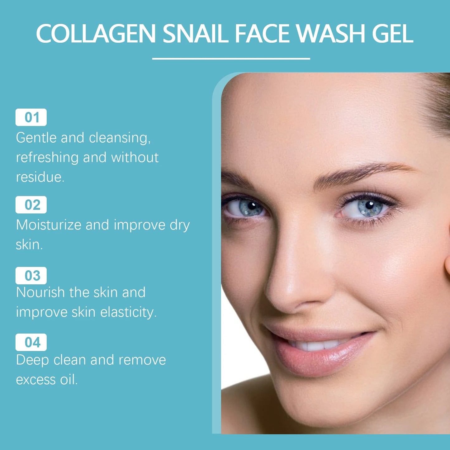 Collagen Snail Cleansing Gel – Pore-Minimizing Facial Cleanser