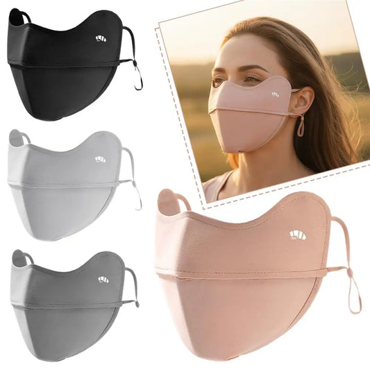 3DProtection Face Mask,Breathable Cooling Mask for Women,Eye Corner UV Protective Washable Face Shield for Outdoor Cycling Golf Peaceful Pleasures Health and Wellness