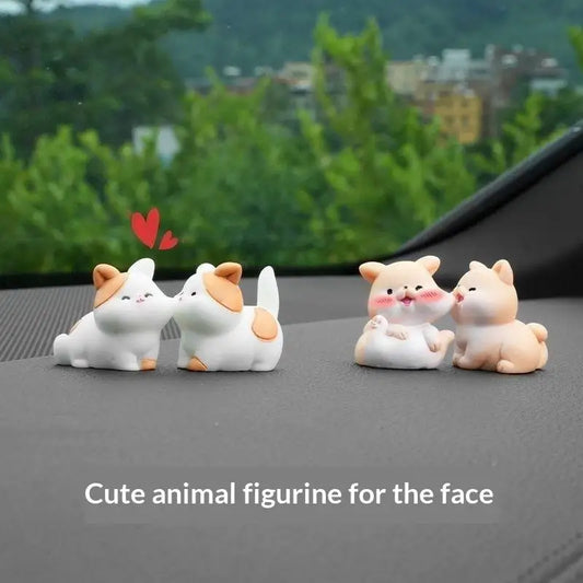 Cute Kissing Animal Resin Figurines | Car & Desk Decor 2pc Resin Decorative Figurine Peaceful Pleasures Health and Wellness