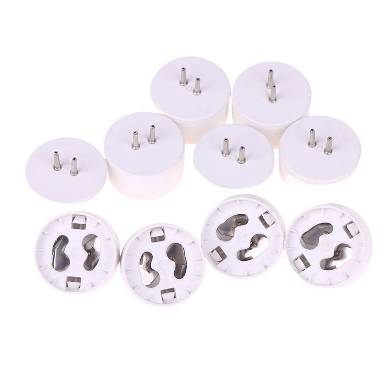10pcs MR16 To GU10 Socket Base Halogen Light Bulb Lamp Adapter Converter High Temperature Resistance Conversion Lamp Holder Peaceful Pleasures Health and Wellness
