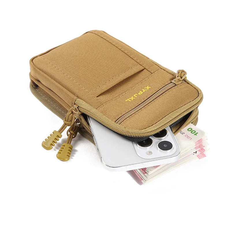 Men Bag Universal Multi-color Vertical Black Portable Belt Change Key Hanging Waist Storage Bags Mobile Phone Waist Bag Peaceful Pleasures Health and Wellness