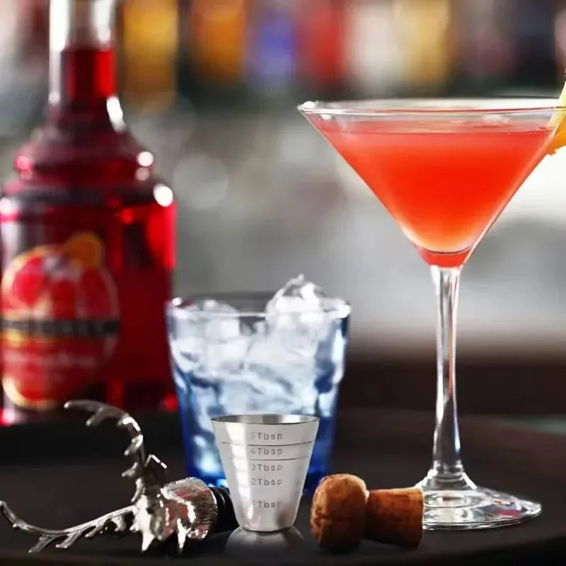 Bar Mixed Drink Accessories Stainless Steel Measure Cup 75ML Gadgets Cocktail Tools Bar Cocktail Shaker Jigger Peaceful Pleasures Health and Wellness