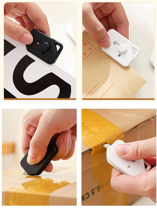 1Pc Mini Portable Automatic Rebound Unboxing Knife For Opening Letters and Boxes Peaceful Pleasures Health and Wellness