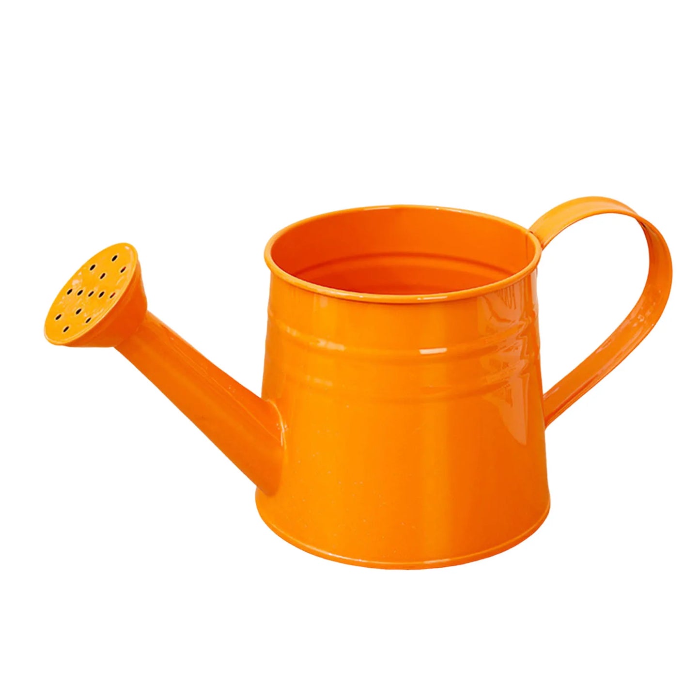 1L Retro Metal Painted Watering Can with Long Spout & Handle Zincplate Watering Kettle for Indoor Outdoor Lawn Garden Backyard Peaceful Pleasures Health and Wellness Orange