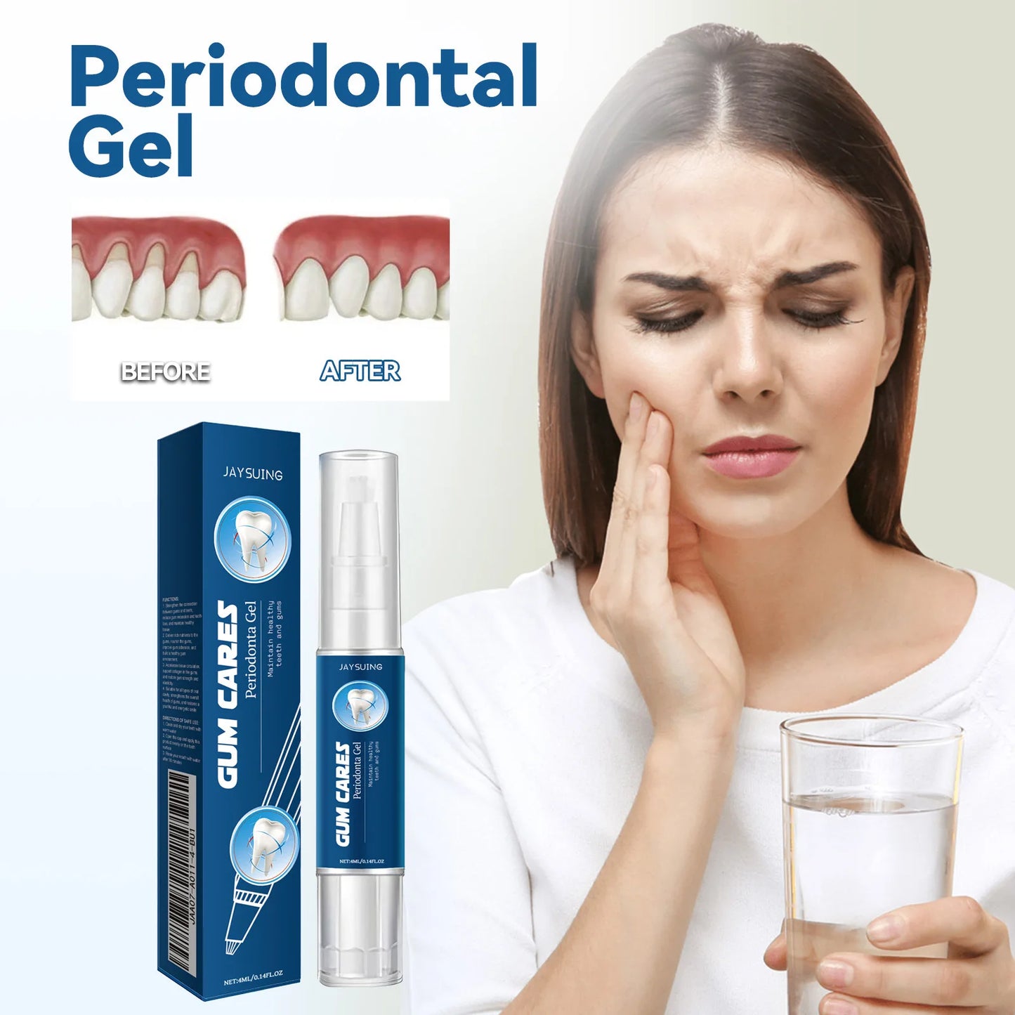 Damaged Gum Repair Care Gel Relieve Sore Gums Allergy Deep Cleaning Teeth Stains Tartar Serum Dental Caries Toothpaste Products Peaceful Pleasures Health and Wellness