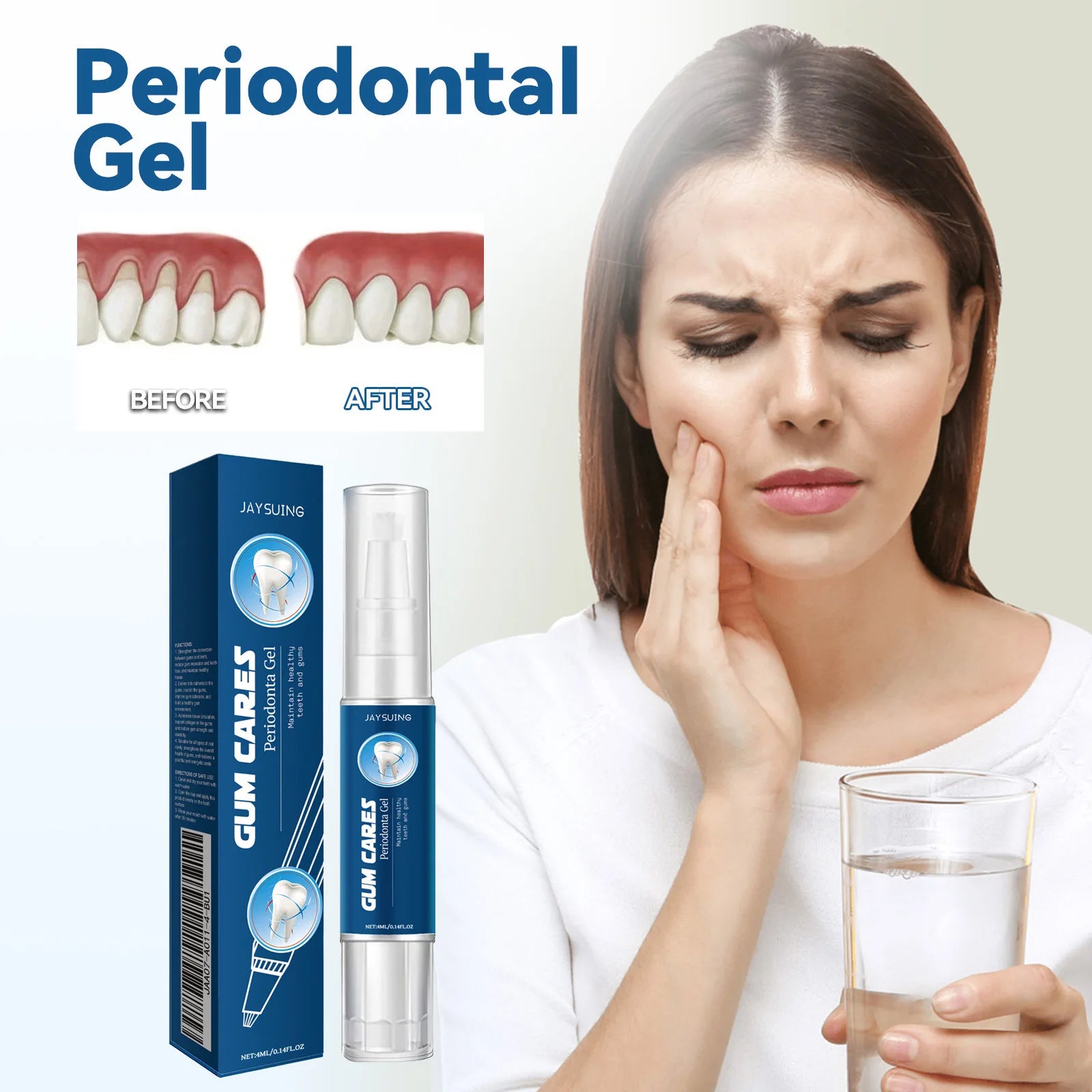 Damaged Gum Repair Care Gel Relieve Sore Gums Allergy Deep Cleaning Teeth Stains Tartar Serum Dental Caries Toothpaste Products Peaceful Pleasures Health and Wellness