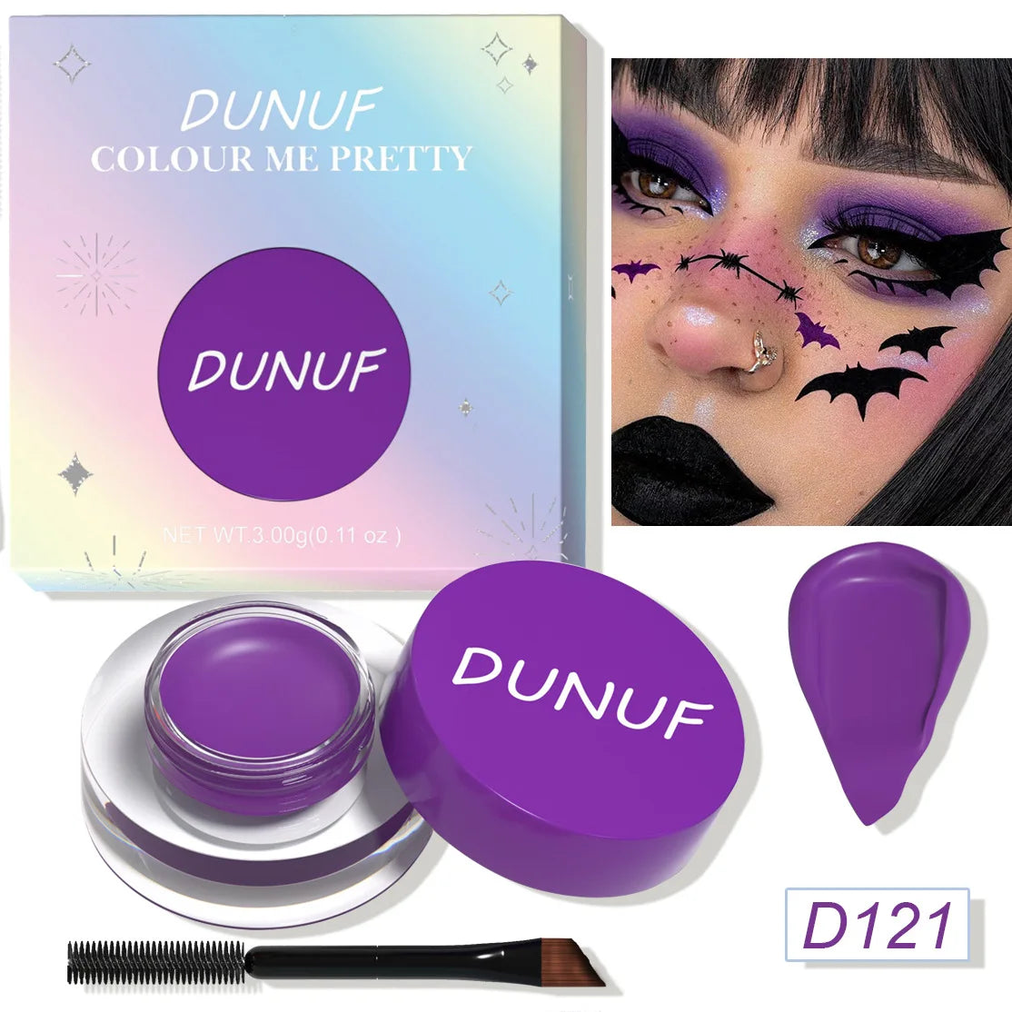 DUNUF Cream Eyeshadow & Eyeliner Gel – 12 Matte Shades
