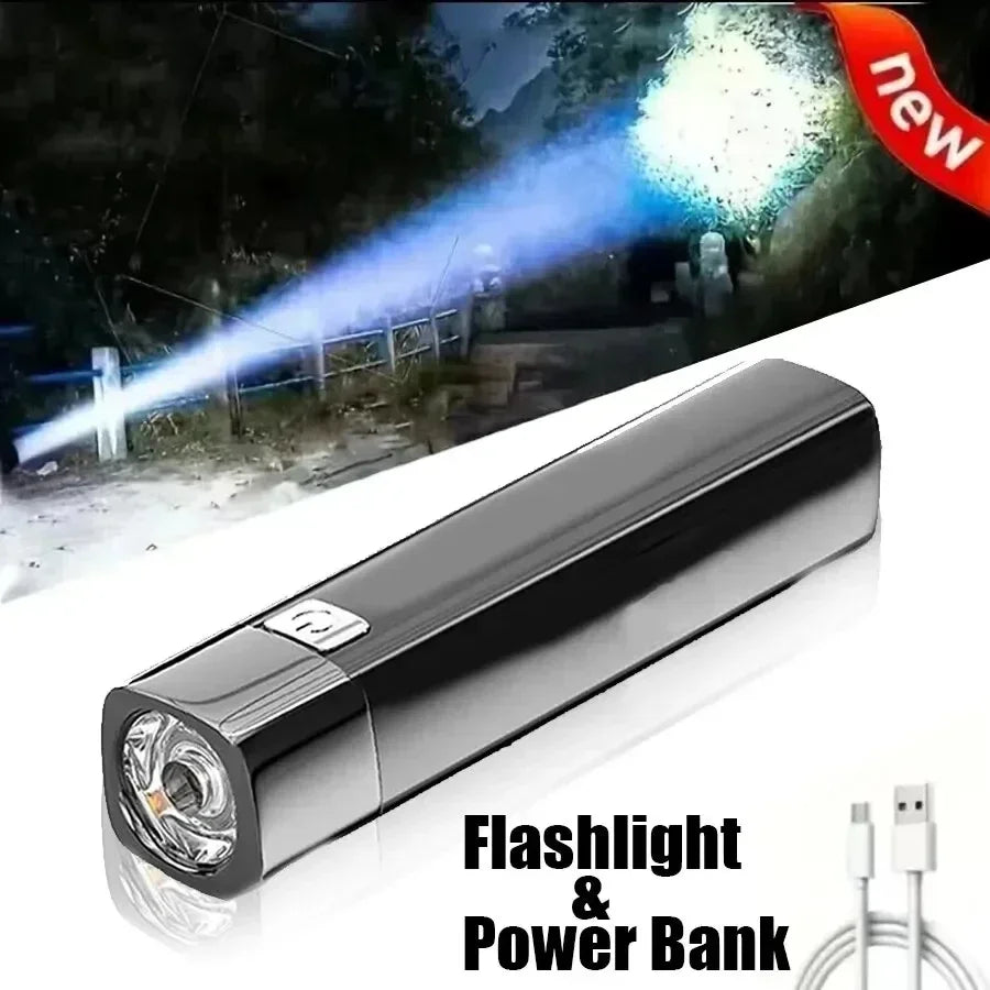 ESMARTER 2-in-1 Mini LED Flashlight & USB Power Bank | 3 Modes