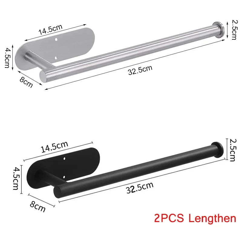 Adhesive Toilet Roll Holder | 304 Stainless Steel, No Drill