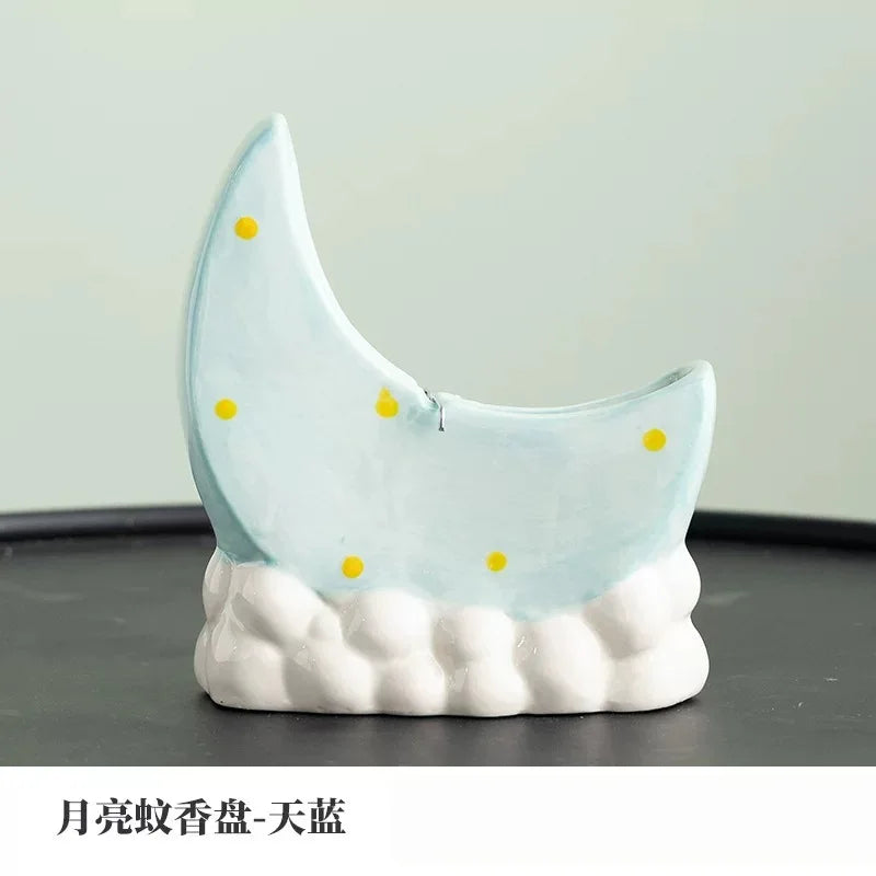 Ceramic Mosquito Coil Holder – Cute Indoor Minimalist Rack Mosquito Coil Holder Peaceful Pleasures Health and Wellness