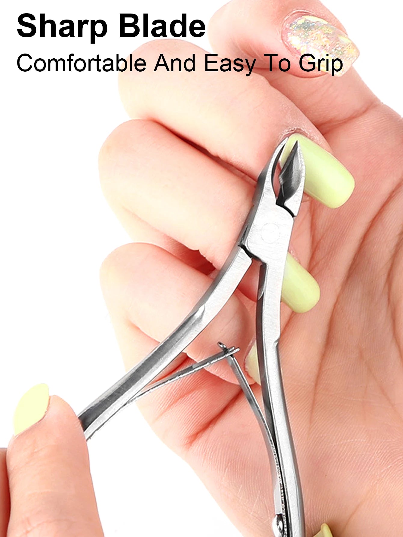 TWOING Professional Stainless Steel Nail Cutter Scissor Nippers Function Cuticle Pusher Remover Manicure Nail Art Care Tool Kit Peaceful Pleasures Health and Wellness