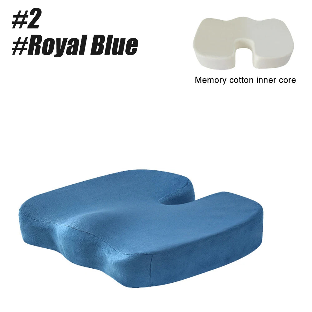 WEFITON Memory Foam Seat Cushion – Tailbone & Sciatica Relief Memory Foam Seat Cushion Peaceful Pleasures Health and Wellness 2-Royal Blue-1PCS