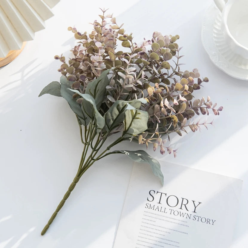 Artificial Eucalyptus Bouquet | Faux Floral Wedding Decor 31cm