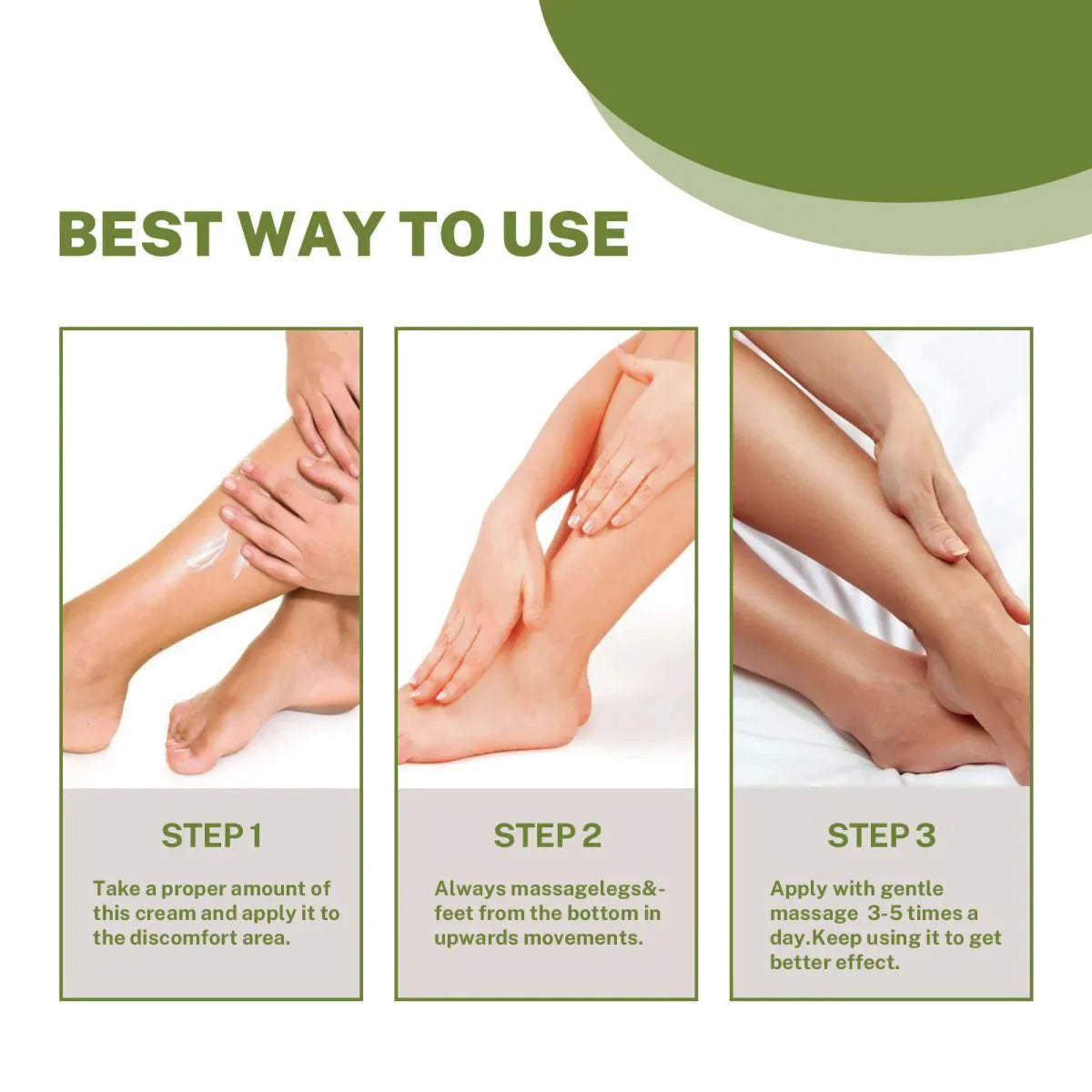 Leg Vein Massage Essential Oil – Moisturizing Foot Care Cream
