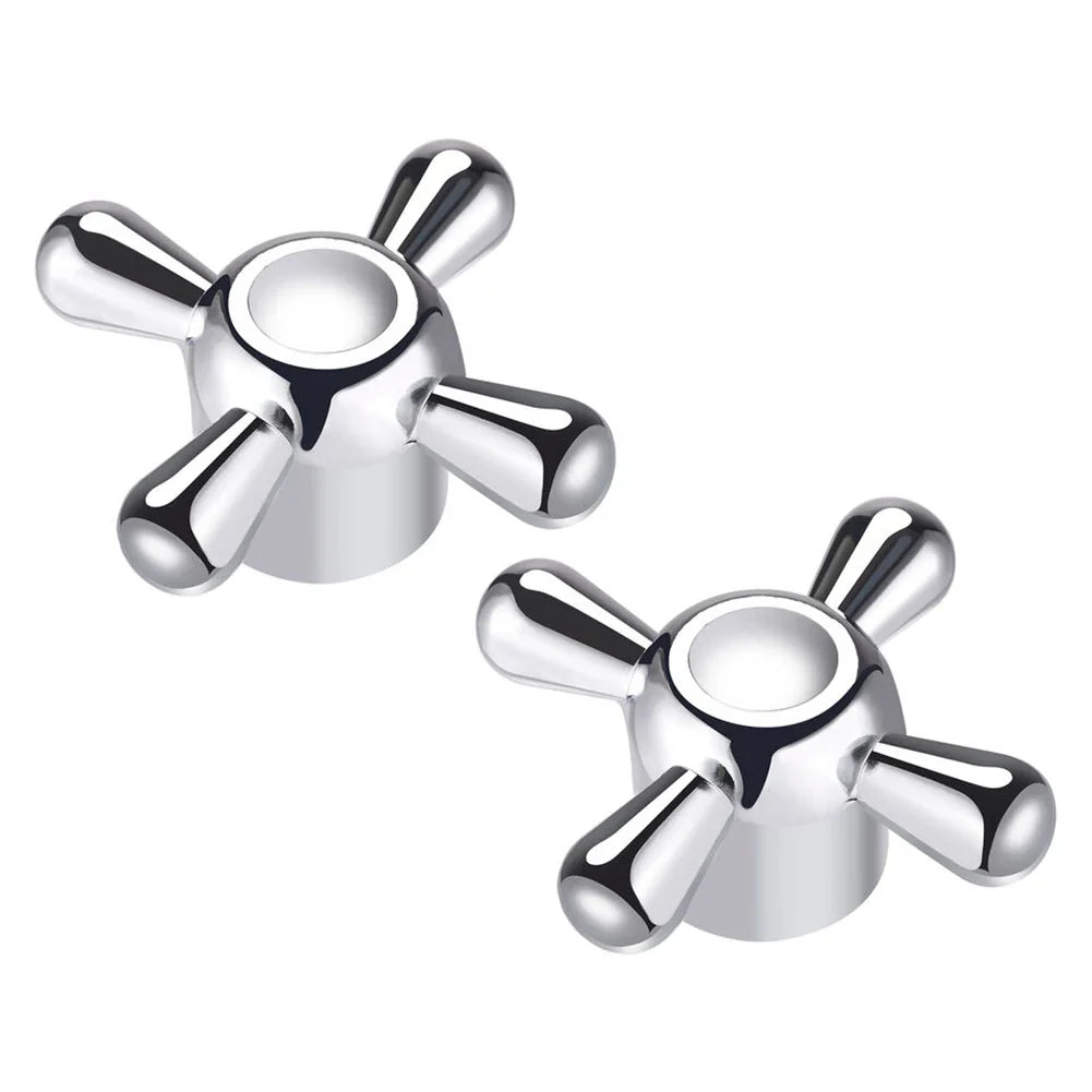 Cross Faucet Handle Knobs – Alloy Replacement Tap Kit 2-Pack