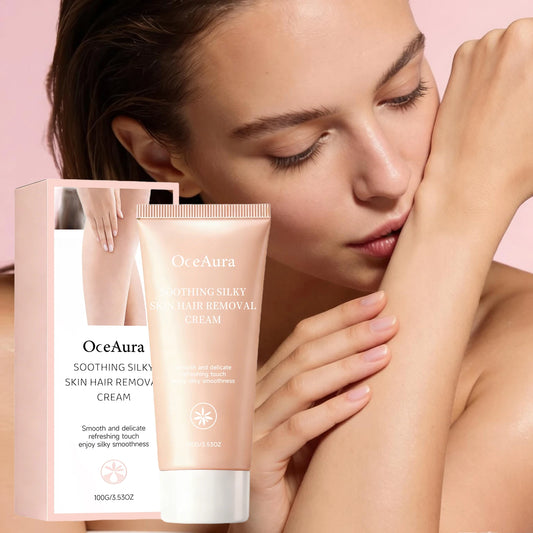 Soothing Silky Skin Hair Removal Cream Reduce Redness Smoothing Nourish Arm Armpit Leg Hair Softening Painless Depilatory Cream Peaceful Pleasures Health and Wellness