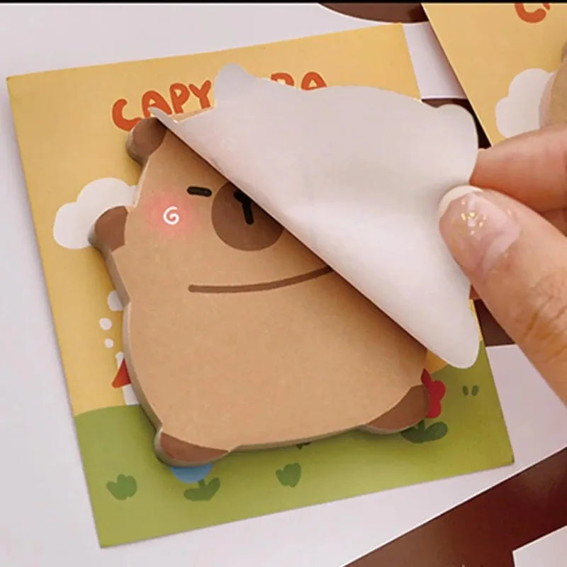 Cute Capybara & Dolphin Sticky Notes – 30 Sheet Memo Pads