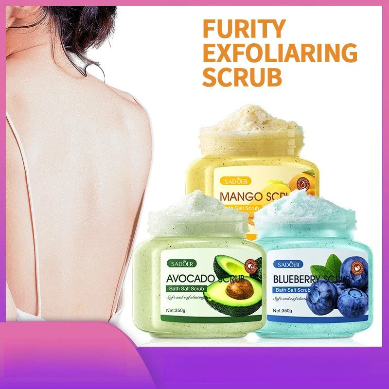 SADOER Fruit Bath Salt Scrub 350g – Exfoliate & Moisturize