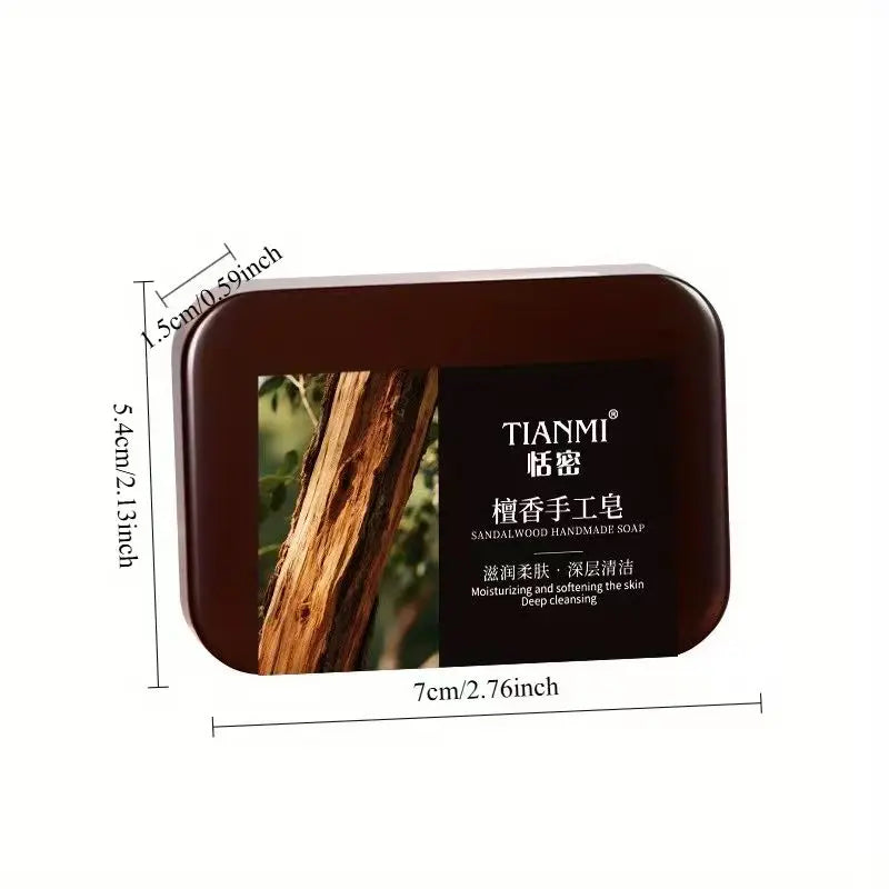 Sandalwood Handmade Soap 2-Pack – Deep Cleanse & Makeup Remover