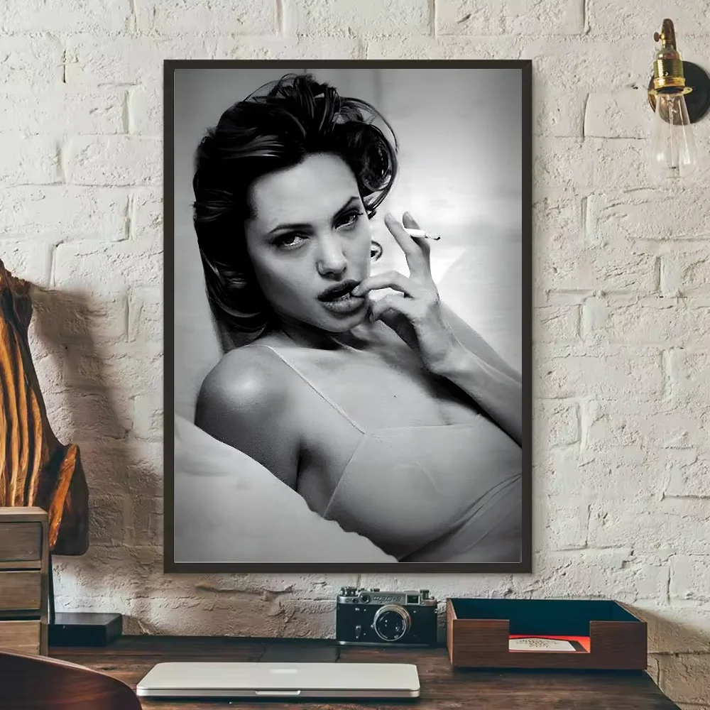 Angelina Jolie HD Poster – Waterproof PVC Wall Art Decor Wall Art Poster Peaceful Pleasures Health and Wellness