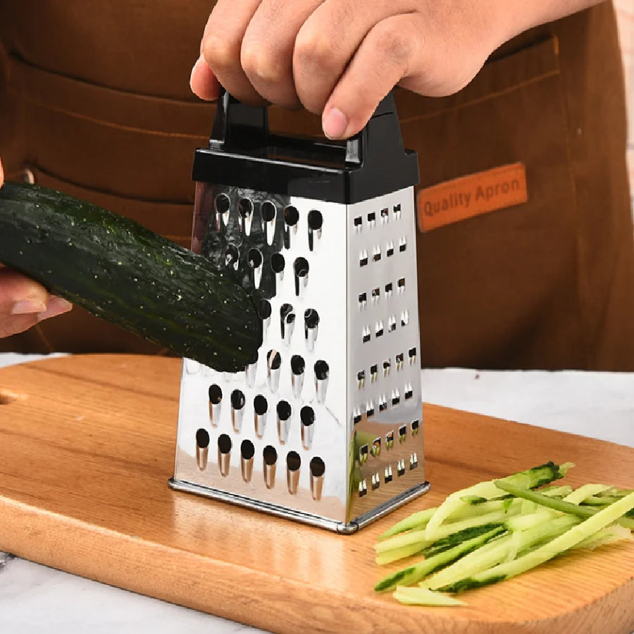 4-Sided Stainless Steel Box Grater | Cheese, Veggie & Spice