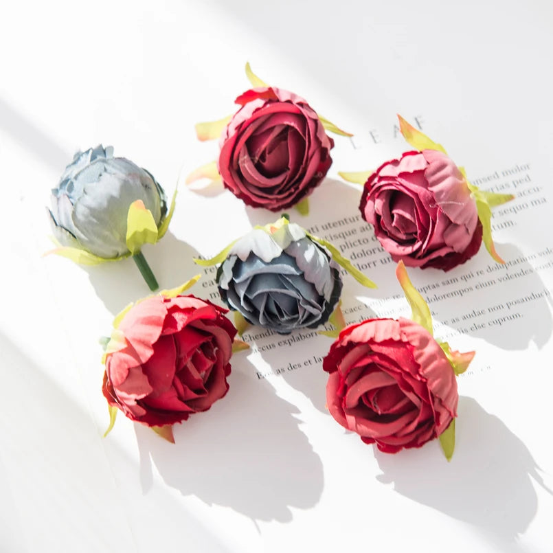 Silk Rose Flower Heads for Wedding & Home Décor | 10/30 Pcs