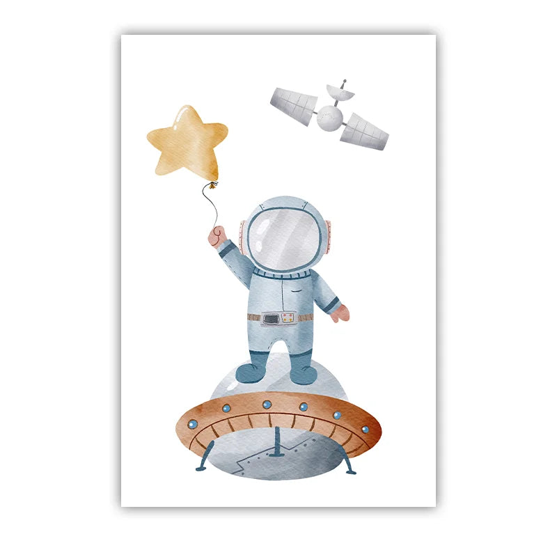 Custom Name Kids Canvas Wall Art – Anime Space Nursery Print Canvas Wall Art Peaceful Pleasures Health and Wellness 01 30x40cm No Frame China Mainland