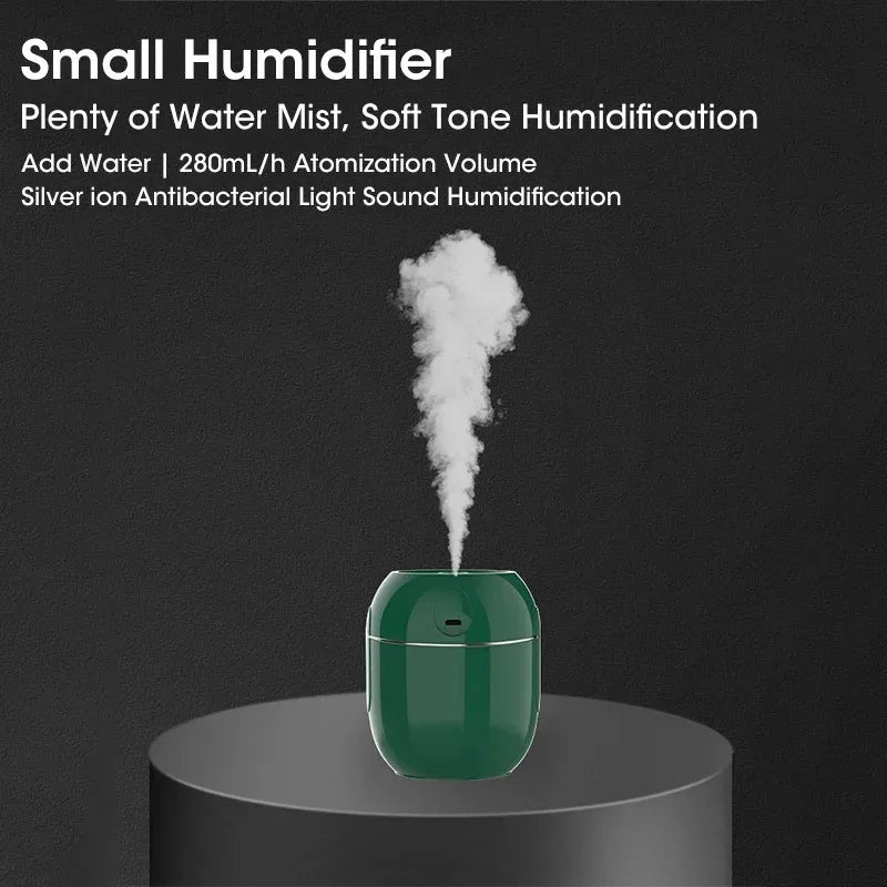 Mini USB Portable Car Humidifier 280ml Low Noise Multi-function Air Purifier Spray for Vehicle Household Peaceful Pleasures Health and Wellness
