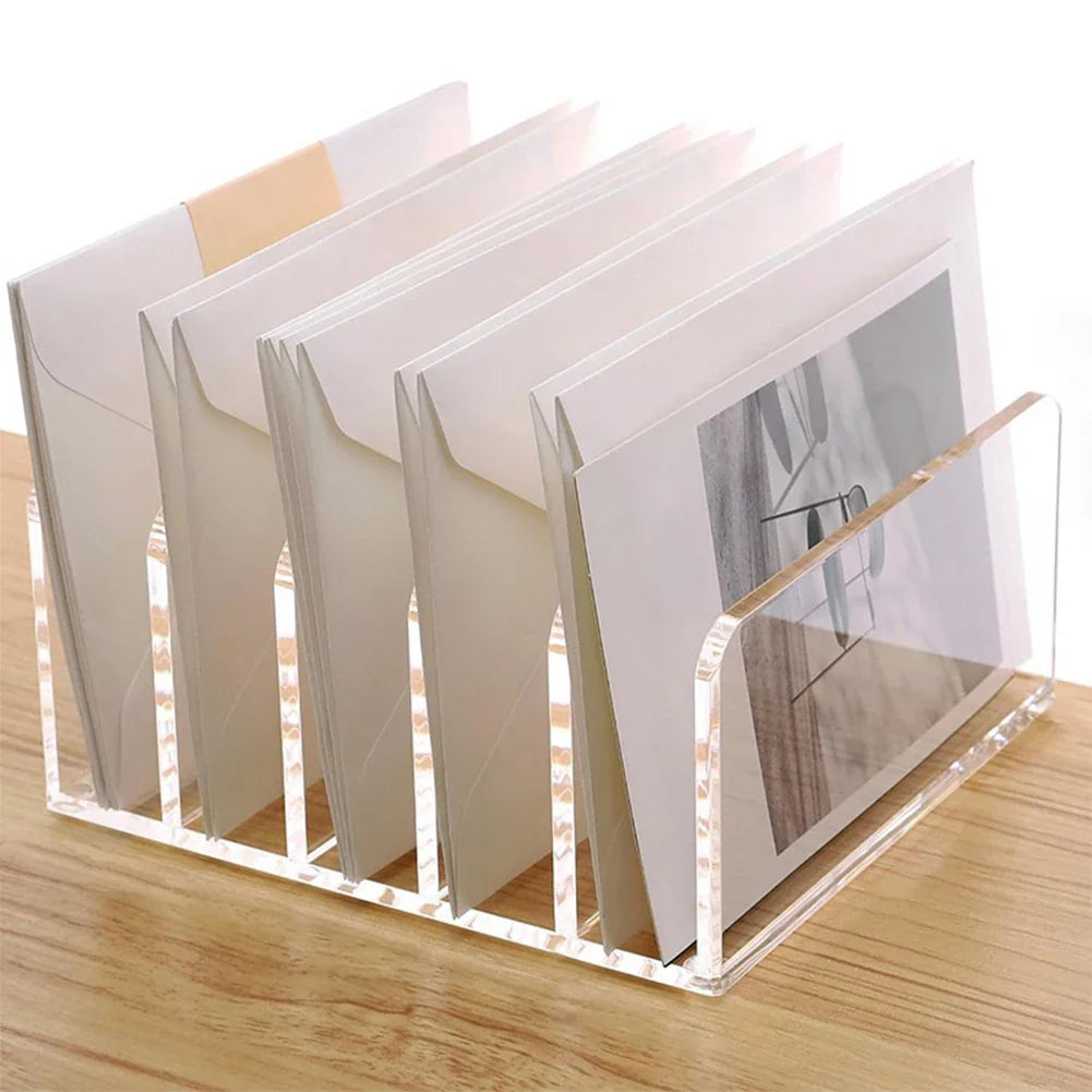Clear Acrylic Magazine File Holder | Desktop Book Organiser