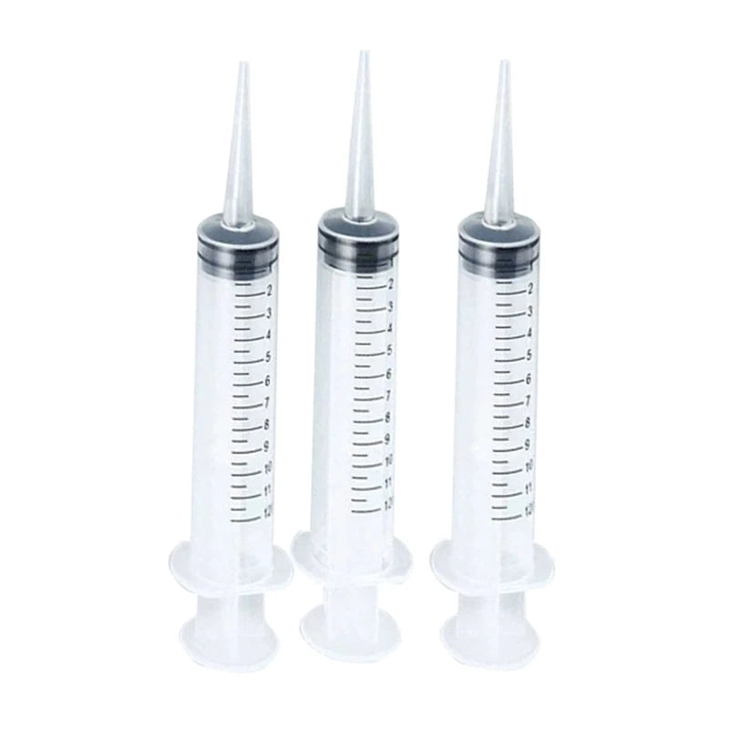 12ml Plastic Liquid Dispensing Syringes – Curved & Straight, 3/6 Pcs