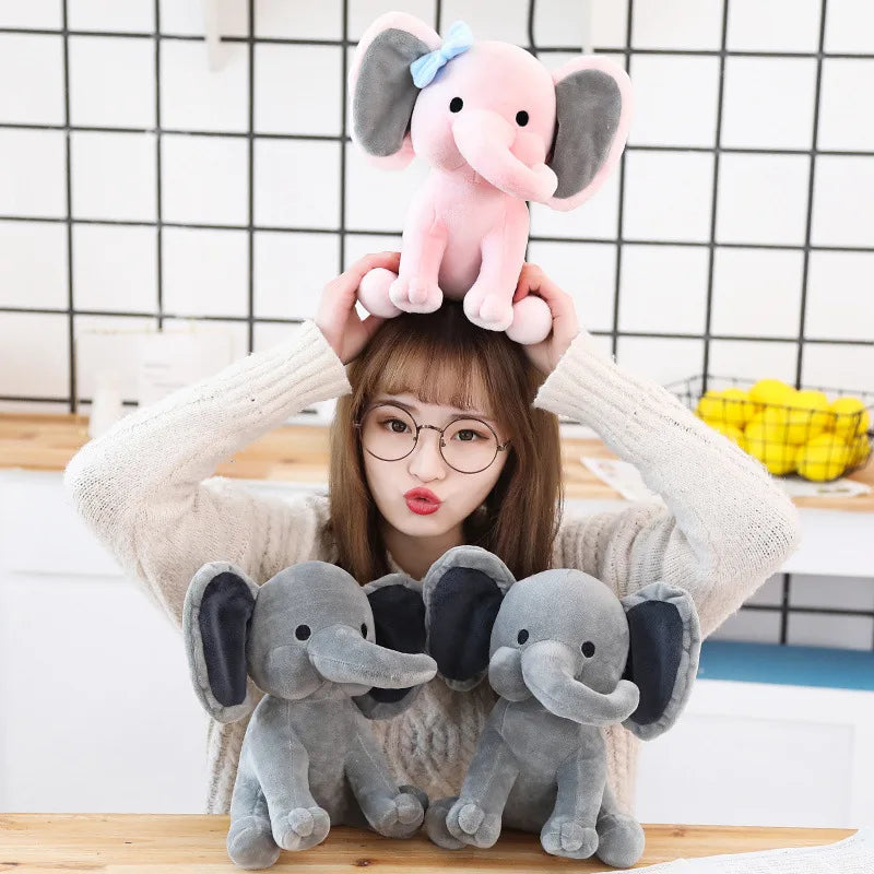 Soft Cute PP Cotton Stuffed Elephant Plush Toy Soothing Sleep Companion for Babies Kids Birthday Gift Children's Sleep Companion Peaceful Pleasures Health and Wellness