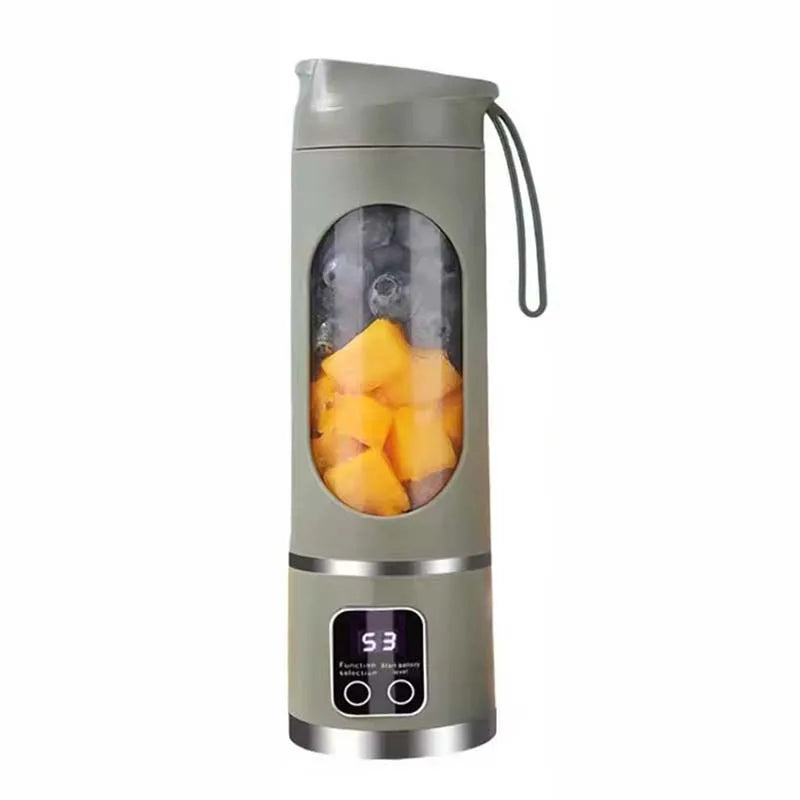 Fruit Vegetable Juicer Electric Plastic Multi-Function Portable Outdoor Large Capacity Household Juice Maker Peaceful Pleasures Health and Wellness green