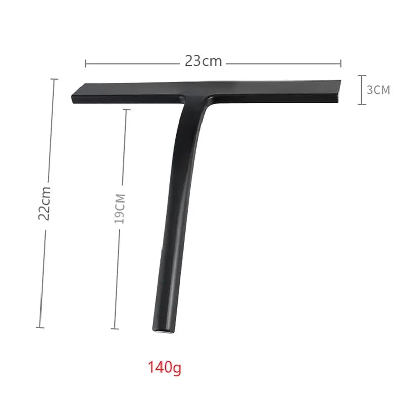 A36T-Hook-Free Black Squeegee For Glass For Bathroom Shower Doors Mirrors Tiles Car Windows Streak Free Cleaning Peaceful Pleasures Health and Wellness