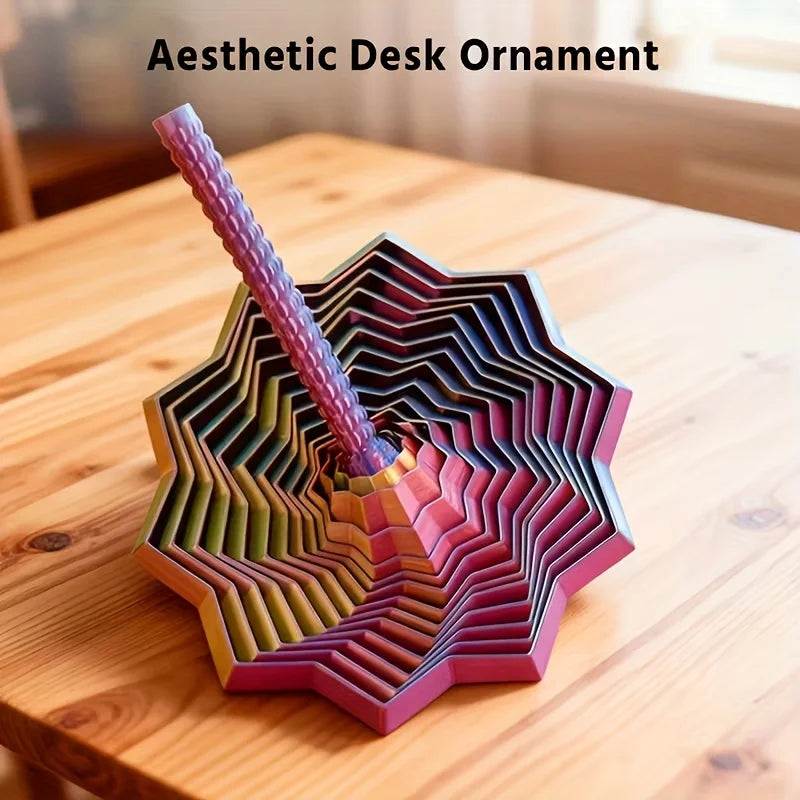 Expand your senses: Relaxing Star Shape 3D Printed Novelty Gyroscope, Finger Toy, Desk Decoration, Eight-sided Handle Fun Adult Peaceful Pleasures Health and Wellness Red