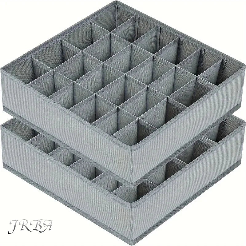 24-Compartment Foldable Fabric Drawer Organizer Storage Box