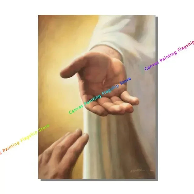 Hand of God Jesus Christian Canvas Wall Art | Unframed Print