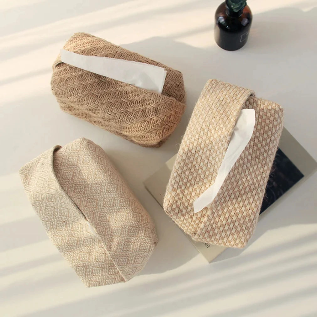 Japanese Cotton Linen Tissue Box Cover & Napkin Holder