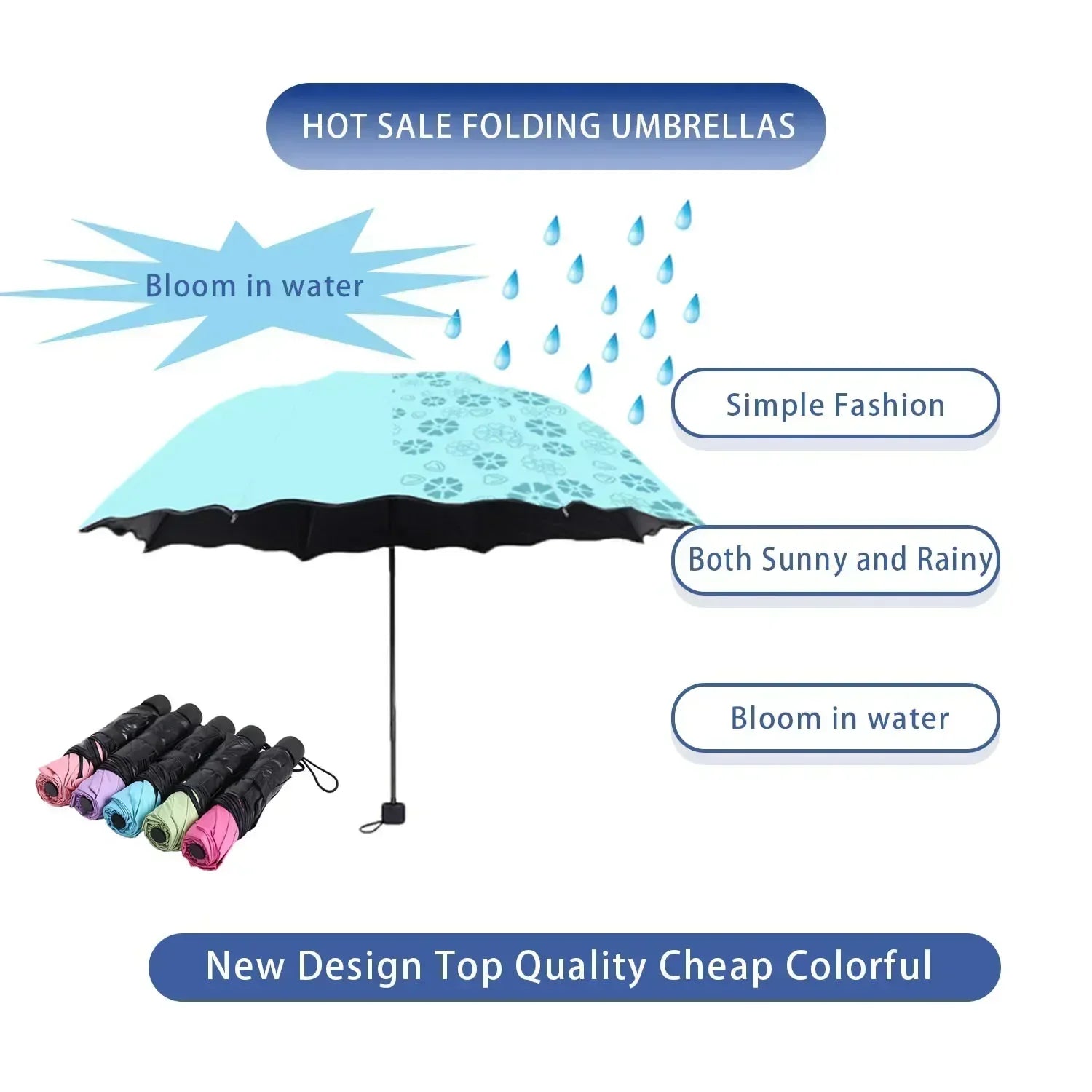 UV Protection Folding Parasol – Sun & Rain Dual Use Umbrella Folding Parasol Umbrella Peaceful Pleasures Health and Wellness