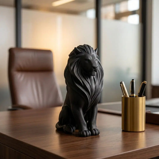 3D Printed Lion Figurine | 10cm Nordic Desktop Statue Decorative Figurine Oasis Select