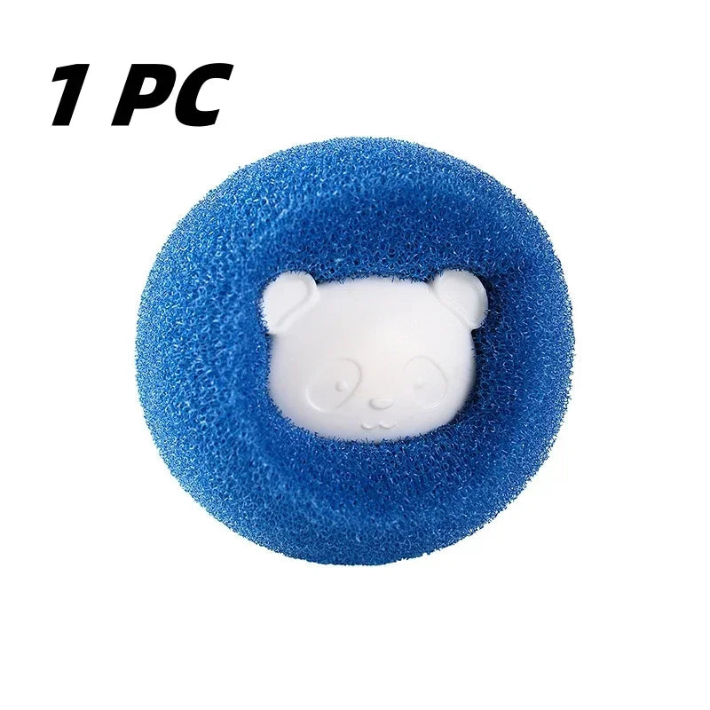 Pet Hair Cleaning Useful Things for Kitchen Gadgets Removal Laundry Ball Scouring Pad Reusable Lint Plush Sponge Personal Care Peaceful Pleasures Health and Wellness Blue-1PC
