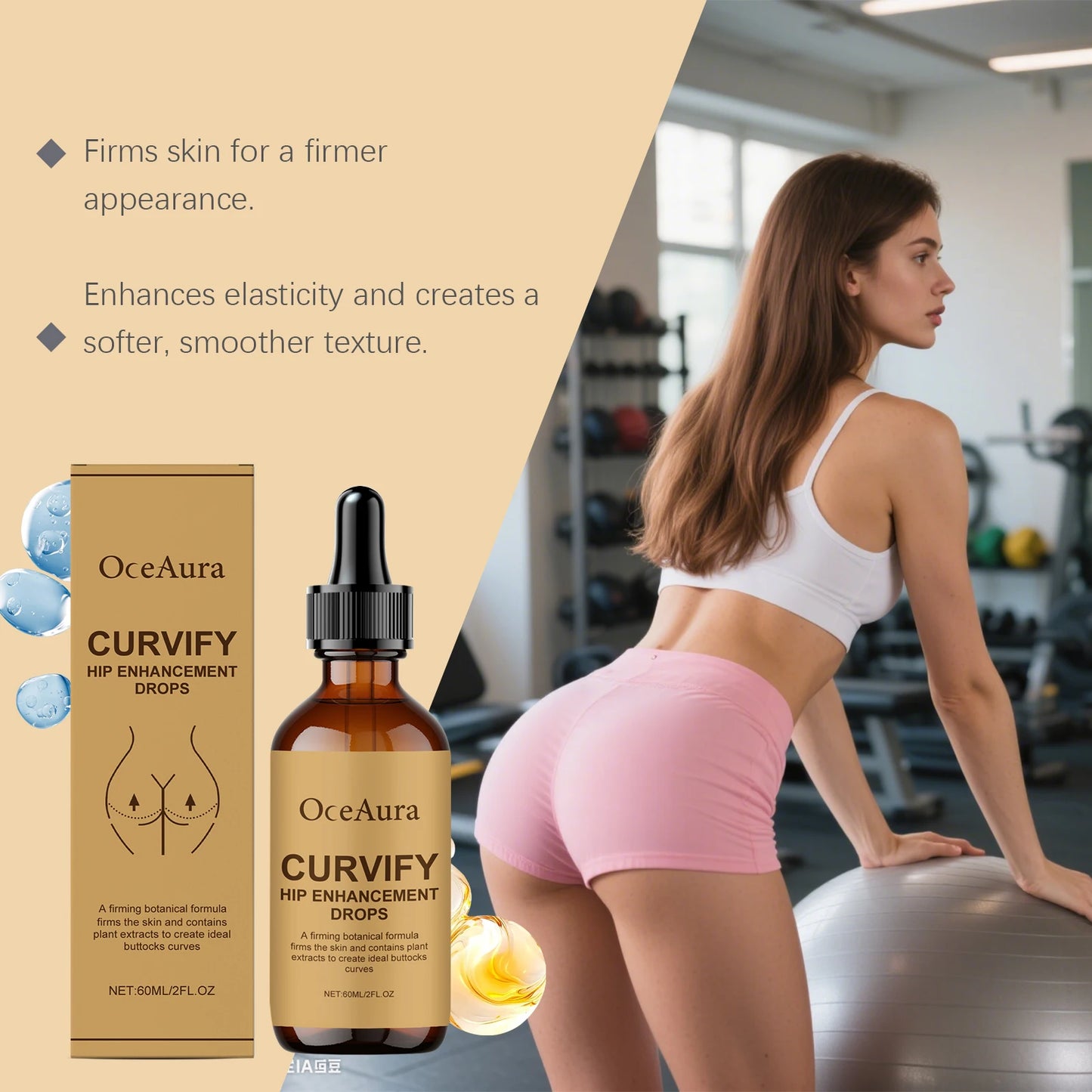 OceAura Hip Firming Lifting Essence Oil 60ml | Body Serum
