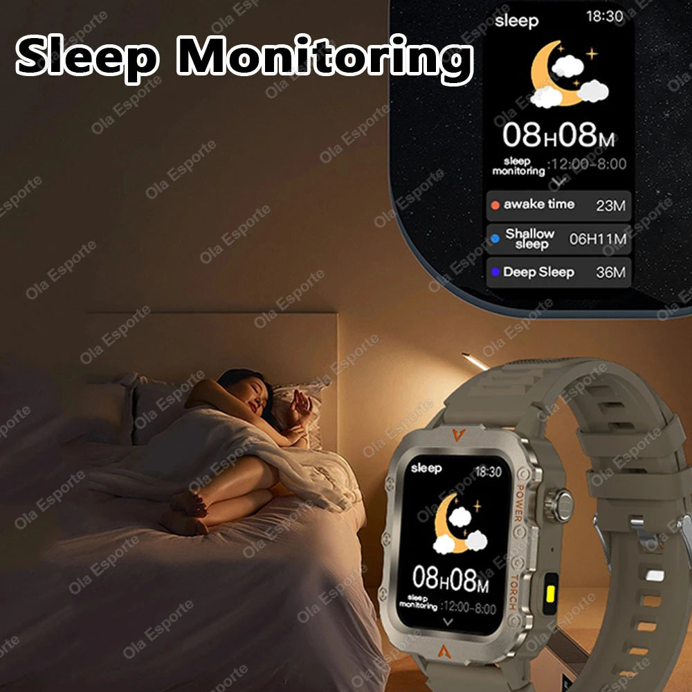 New Military GPS Smart Watch Men Flashlight IP68 Waterproof Outdoor Sport Fitness Tracker Bluetooth Call Smartwatch HW12 Peaceful Pleasures Health and Wellness