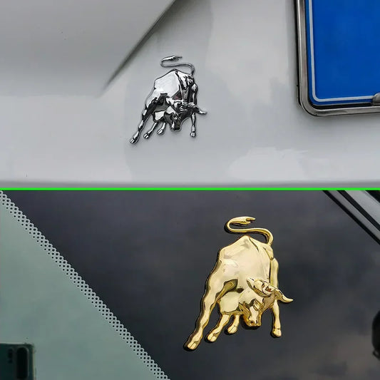 3D Metal Bull Car Emblem Sticker – Scratch Cover Badge Peaceful Pleasures Health and Wellness