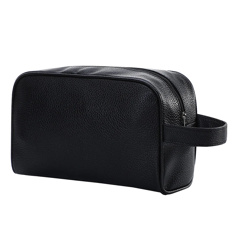 Cosmetic Bags Women Fashion Solid Color Handheld Wash Makeup Bag Ladies Portable Travel Storage Lipstick Organiser Bags Peaceful Pleasures Health and Wellness black