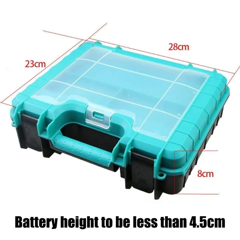 Electric Drill Tool Box | 12V–21V Power Tool Storage Organizer