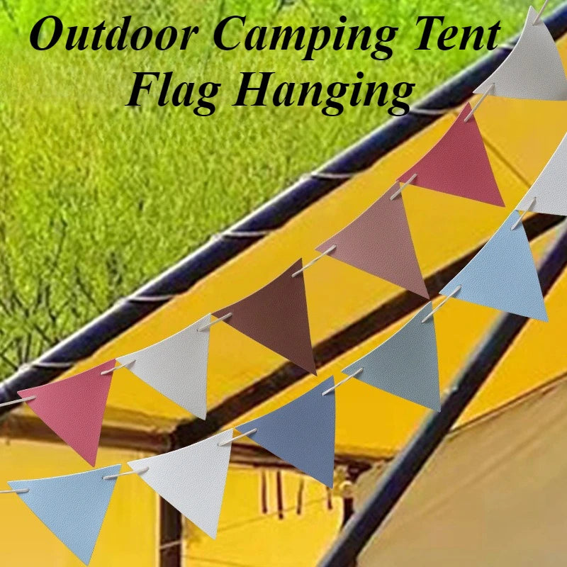 Felt Triangle String Banner Flag | Camping & Party Decor Party Banner Flag Peaceful Pleasures Health and Wellness