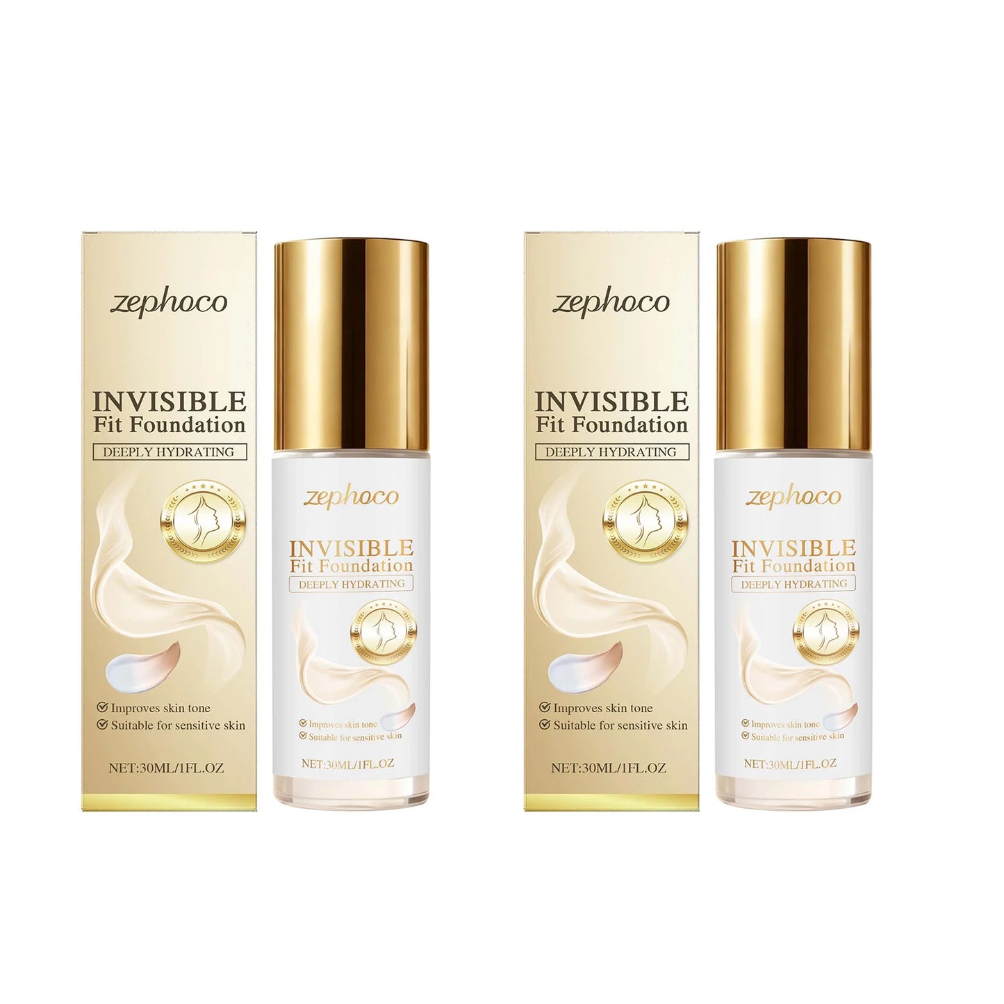 Zephoco 2-in-1 Color Changing Foundation | Full Coverage Matte